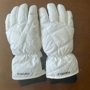 Manzella White Ski Snow gloves Women Medium